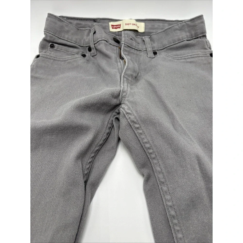 Levi's Strauss 510 Skinny Jeans Black Label Gray 26W 26L 98%‎ Cotton 2% Elastane